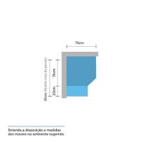 Gabinete Para Banheiro Suprema Branco Com Nogueira - 5