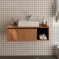 Gabinete Com Cuba Para Banheiro Bn3600x01 Amendoa - 2