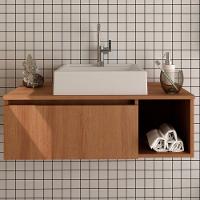 Gabinete Com Cuba Para Banheiro Bn3600x01 Amendoa - 7