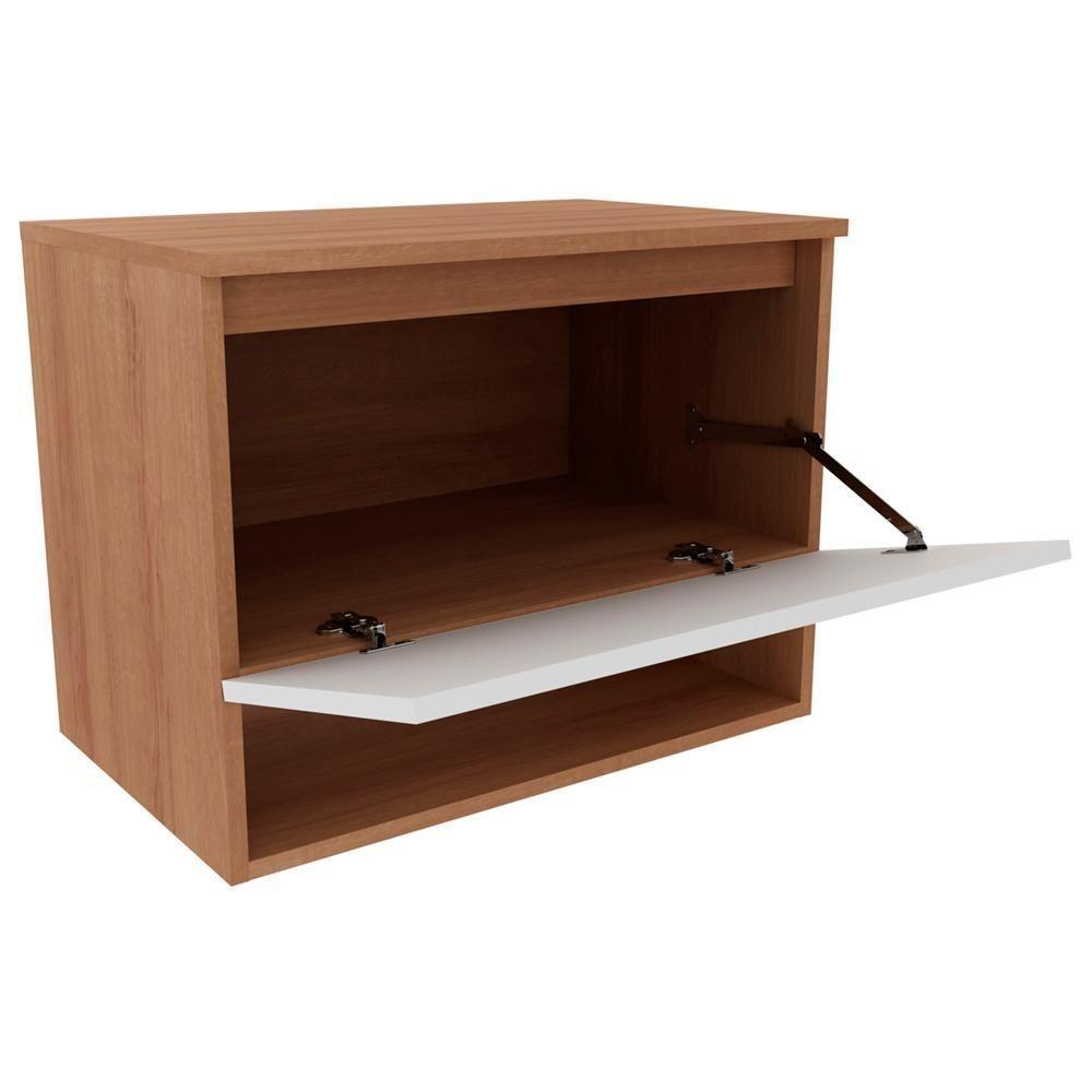 Gabinete Com Cuba Para Banheiro Bn3600x06 Amendoa Branco - 7