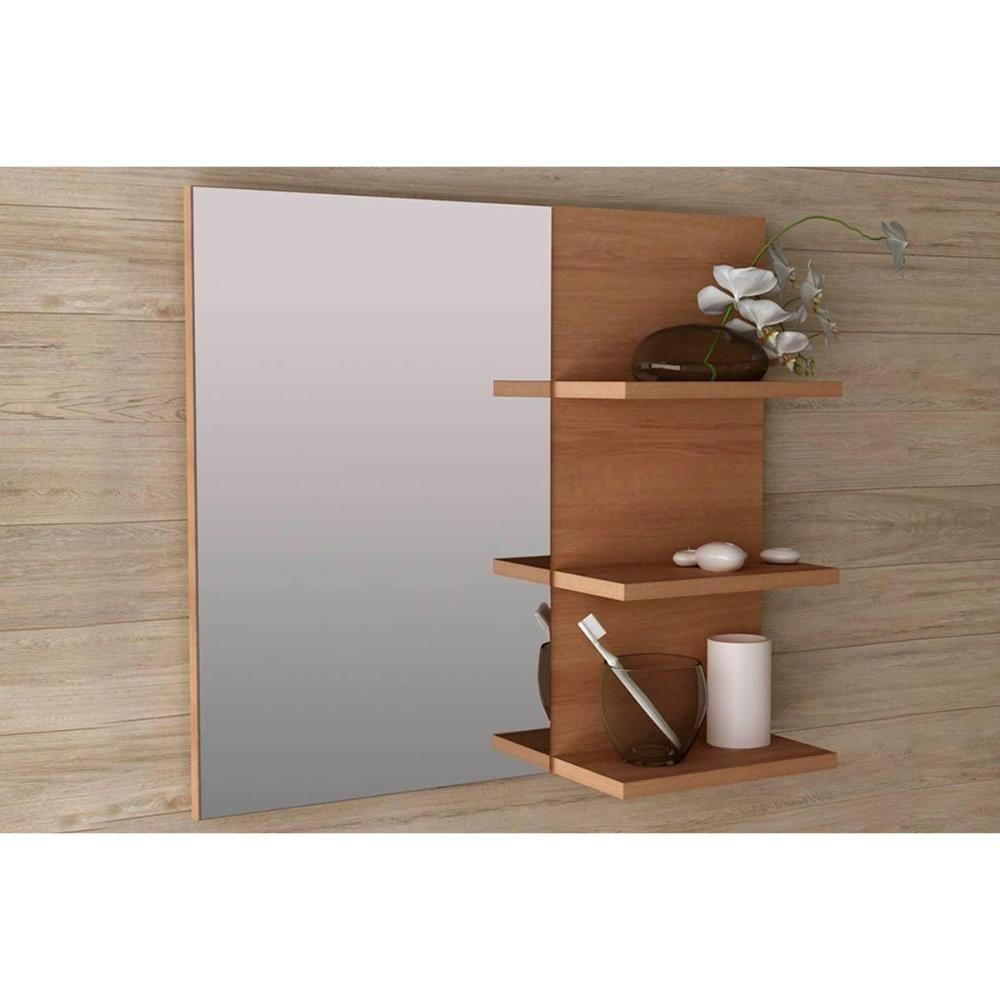 Armário p/ Banheiro BN3608 c/ Espelho cor Amêndoa - Tecno Mobili - 1