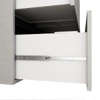 Conj Banheiro Gabinete 80cm Cuba E Espelho Argento Preto - 7