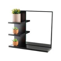 Armário Para Banheiro Com Espelho Nice Preto 40Cm - 1