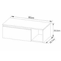 Balcão P- Banheiro Suspenso Bn3601 1 Porta Cor Amêndoa - Tecno Mobili - 3