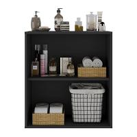Balcão Multiuso Organizador Para Banheiro 2 Portas 63cm Multimóveis Mp5038 Preto Preto - 2