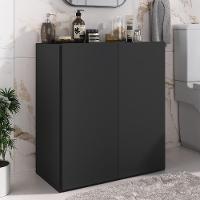 Balcão Multiuso Organizador Para Banheiro 2 Portas 63cm Multimóveis Mp5038 Preto Preto - 3