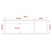 Gabinete de Banheiro Suspenso BN3601 1 Porta cor Branco - Tecno Mobili - 3