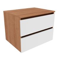 Gabinete Suspenso Para Cuba De Banheiro Amendoa Branco - 6