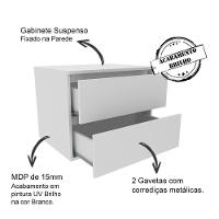 Conjunto Para Banheiro Com Cuba E Espelho Bn10 Branco - 3