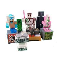 Kit Cartelado Conj. Minecraft 2 Bonecos+1 Villager+1 Enderman+1 Creeper+1 Cama+Espadas