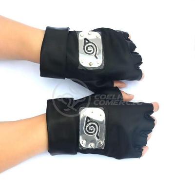 Luvas De Couro Kakashi Hatake Sensei Ninja Que Copia Naruto