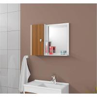 Espelheira Para Banheiro 1 Porta Acre Branco Efeito Ripado - 3