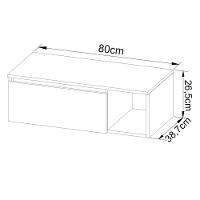 Gabinete Suspenso Para Banheiro 1 Porta Marmore Branco - 8