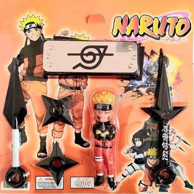 Kit Naruto Shippuden + 1 Bandana + 2 Shuriken Ninja +2 Kunai