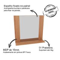 Conjunto Para Banheiro Com Cuba E Espelho Amendoa Branco - 7