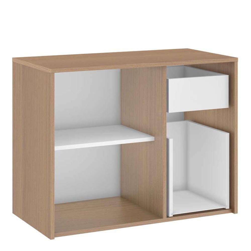 Balcão Gabinete Para Banheiro 80 Cm 2 Gavetas Nogal Amêndoa - 4