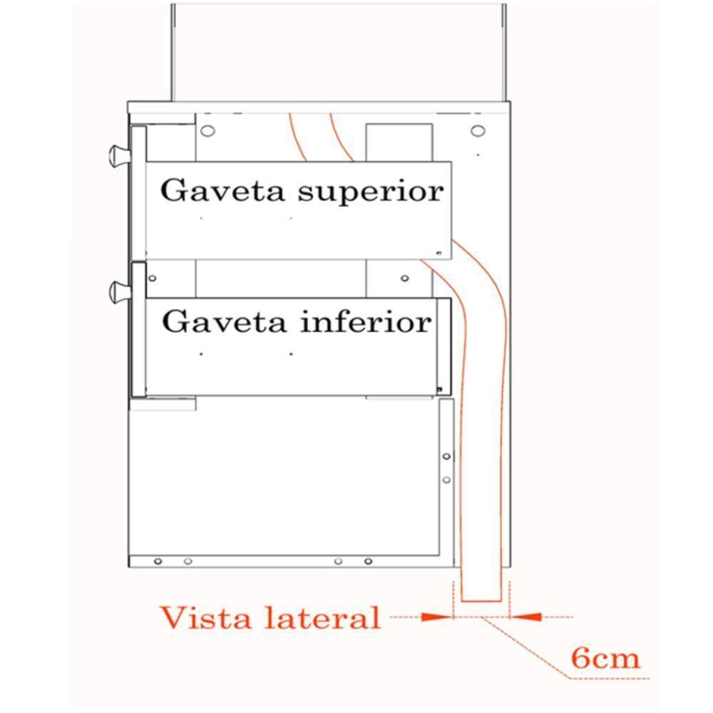 Conj Para Banheiro Gabinete 60cm Com Cuba E Armário Branco - 6