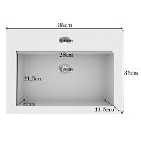 Conj Para Banheiro Gabinete 60cm Com Cuba E Armário Branco - 7