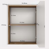 Conj Para Banheiro Gabinete 60cm Com Cuba E Armário Branco - 9