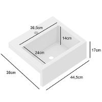 Balcão Gabinete Para Banheiro 80cm 2 Gavetas Com Cuba Branco - 7