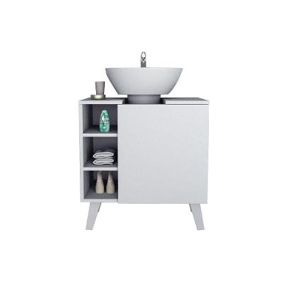 Balcão Gabinete P/ Banheiro 60cm Slim Appunto Branco