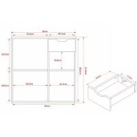Gabinete de Banheiro Suspenso BN3605 1 Porta 1 Gaveta cor Branco - Tecno Mobili - 2