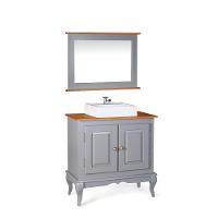 Conjunto Para Banheiro Dália 02 Portas Cor Laca - Cinza