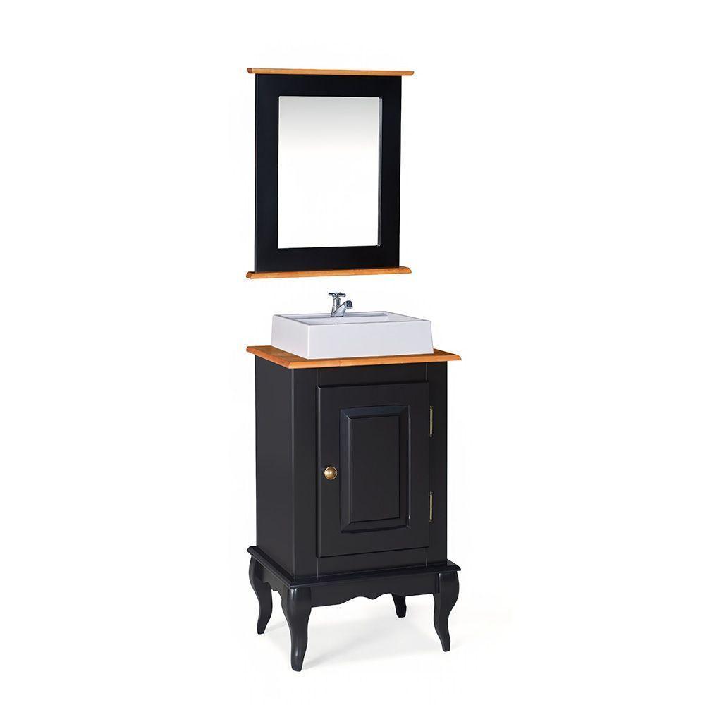 Conjunto Para Banheiro Dália 1 Porta Cor Laca - Preta - 1