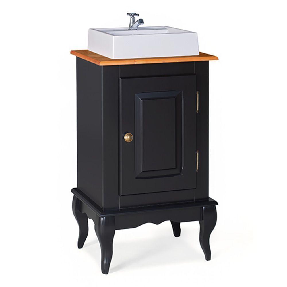 Conjunto Para Banheiro Dália 1 Porta Cor Laca - Preta - 4