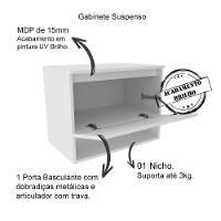 Conjunto Para Banheiro Com Cuba E Espelho Bn6 Branco - 2