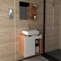 Conjunto Para Banheiro Com Cuba E Espelho Amendoa Branco - 8