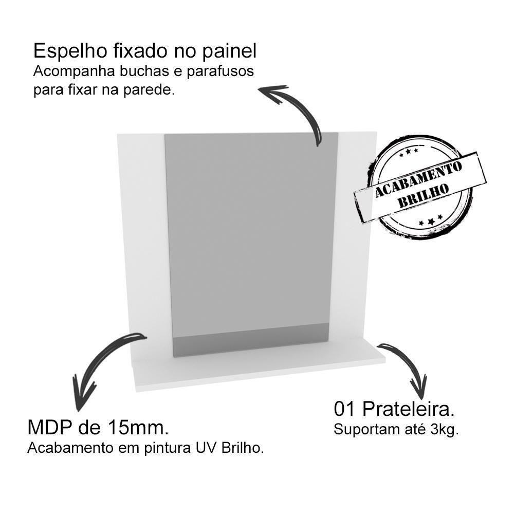 Conjunto Para Banheiro Com Cuba E Espelho Bn4 Branco - 4