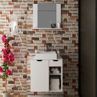 Conjunto Para Banheiro Com Cuba E Espelho Bn4 Branco - 7