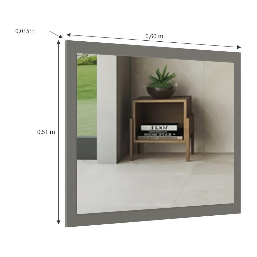 Espelheira Para Banheiro 60cm Multimóveis Cr10111 Cimento Cimento - 2