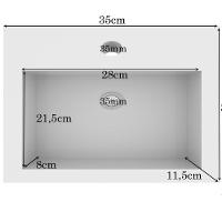 Conjunto Para Banheiro Armário Gabinete 01 Porta 60 Cm Com Cuba Duna B06 Branco Nogal - Lyam Decor