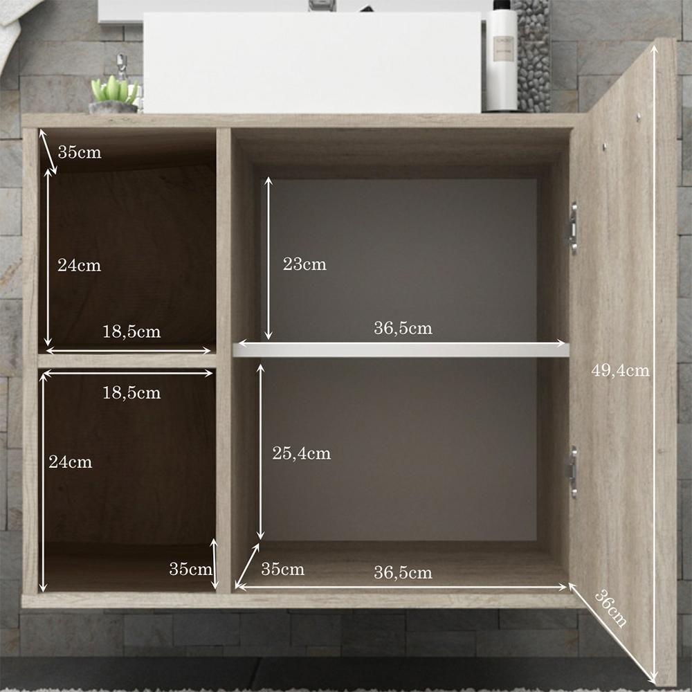 Conjunto Para Banheiro 60Cm Com Cuba E Espelho - 5