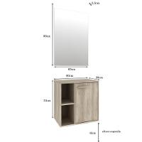 Conjunto Para Banheiro 60Cm Com Cuba E Espelho - 6