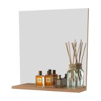 Espelheira Para Banheiro 45cm Com Prateleira Multimóveis Cr10115 Amêndoa Amêndoa - 1