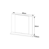 Armário p/ Banheiro BN3610 c/ Espelho cor Mármore Branco - Tecno Mobili - 2