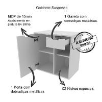 Conjunto Para Banheiro Com Cuba E Espelho Bn2 Branco - 5