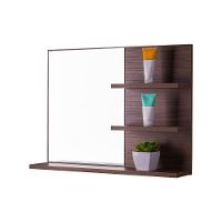 Espelho Para Banheiro Com Prateleiras Lugano Nogal 60 X 45Cm - 1