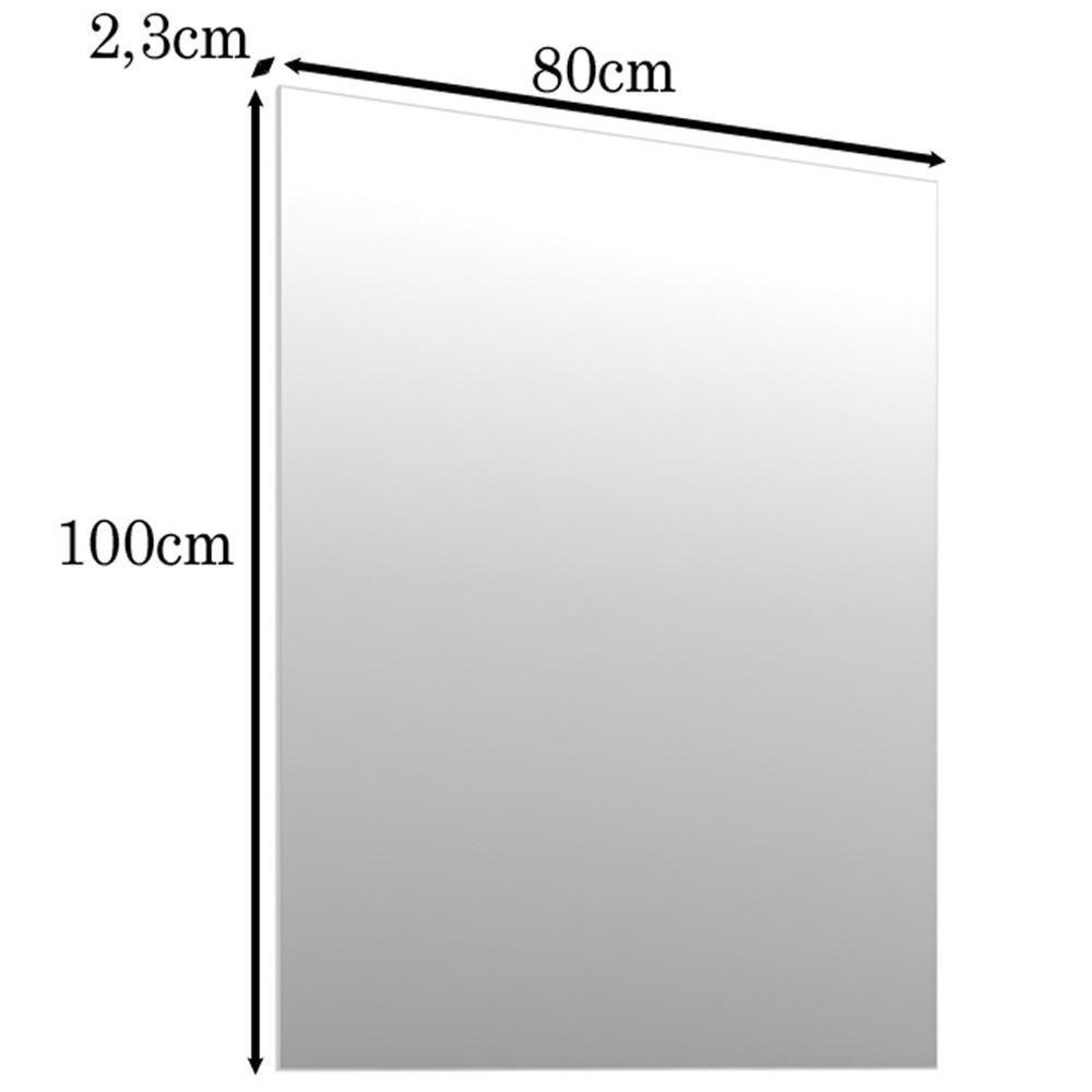 Espelho Para Banheiro Com Painel Branco 80X100 B06 Beta - 2