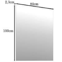 Espelho Para Banheiro Com Painel Branco 80X100 B06 Beta - 3