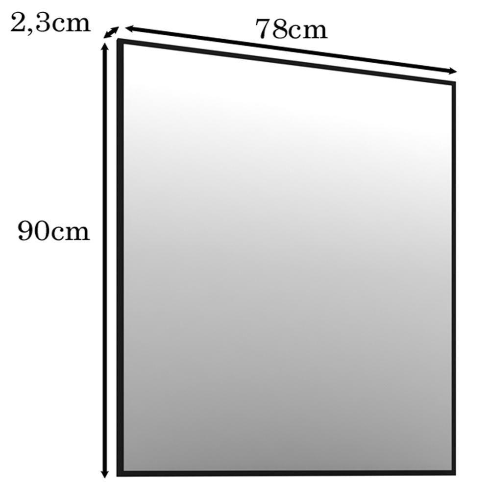Espelho Para Banheiro Com Painel Preto 78X90 B06 Gama - 2