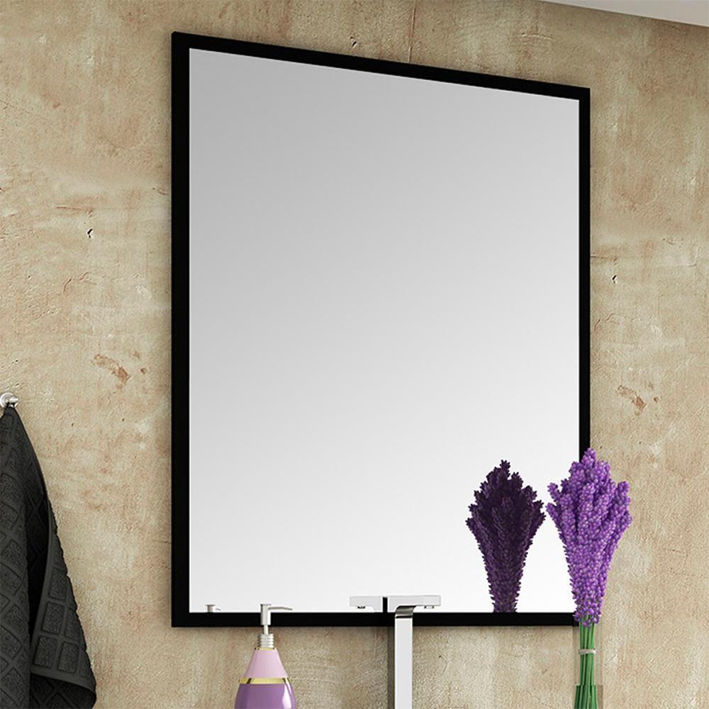 Espelho Para Banheiro Com Painel Preto 78X90 B06 Gama - 3