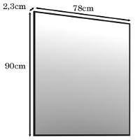 Espelho Para Banheiro Com Painel Preto 78X90 B06 Gama - 2
