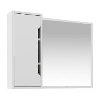 Espelheira Para Banheiro Flex 80cm Com 1 Porta Multimóveis Cr10116 Branco Branco - 1