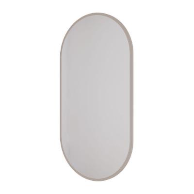Espelheira Oval Para Sala De Estar 103x53 Cm Jade Cimol Off White Off White