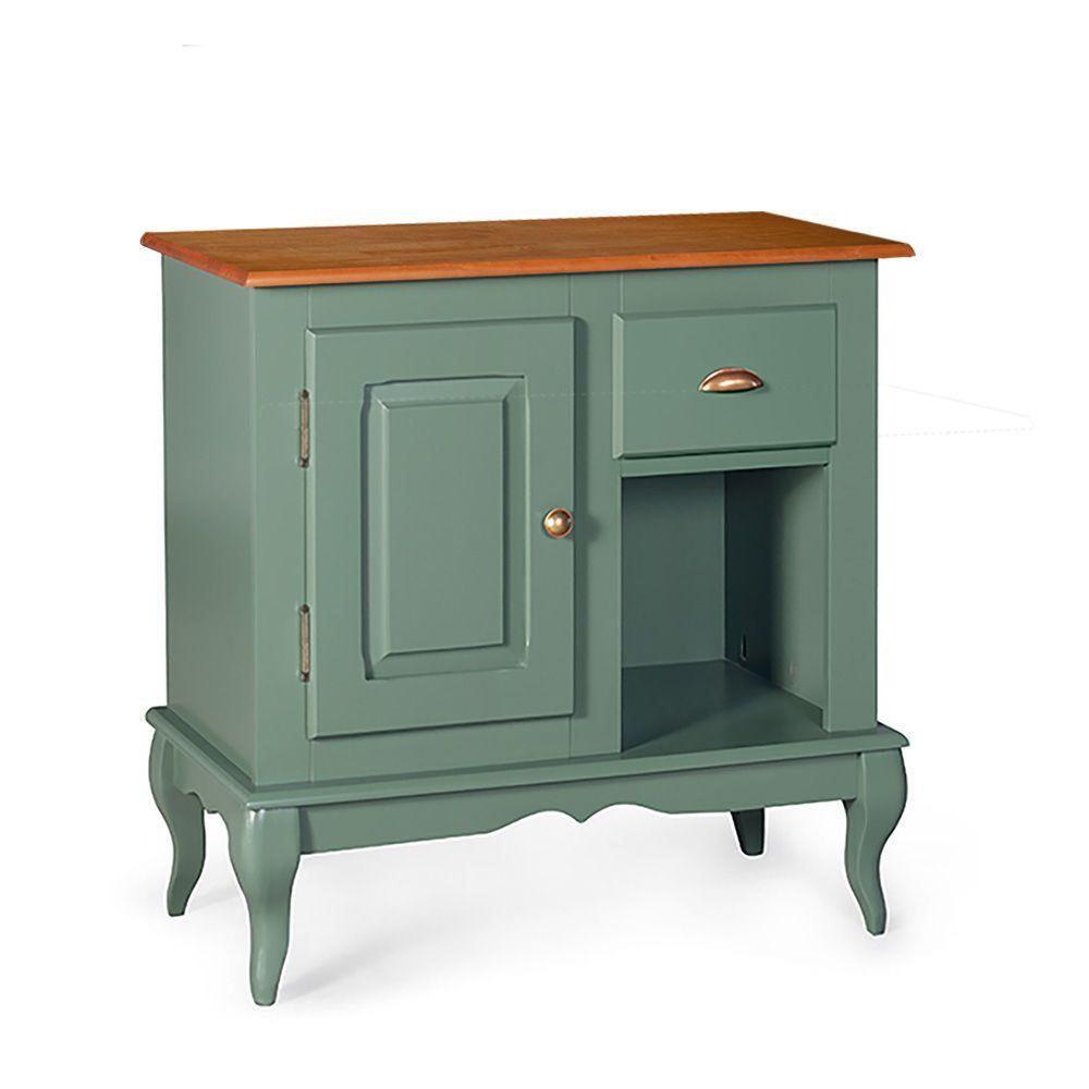 Conjunto Para Banheiro Dália 1 Porta E 1 Gaveta E 1 Nicho Cor Laca - Verde Musgo - 1