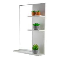 Espelho Para Banheiro Com Armário Branco Liege A 68Cm - 1